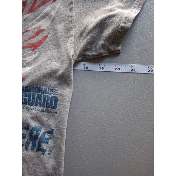 Gildan Graphic TShirt S Gray Always Ready Always There National Guard Streetwear - Picture 5 of 6